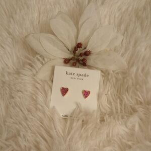 🆕❤️Kate Spade Like Magic Pave' Heart Stud Earrings